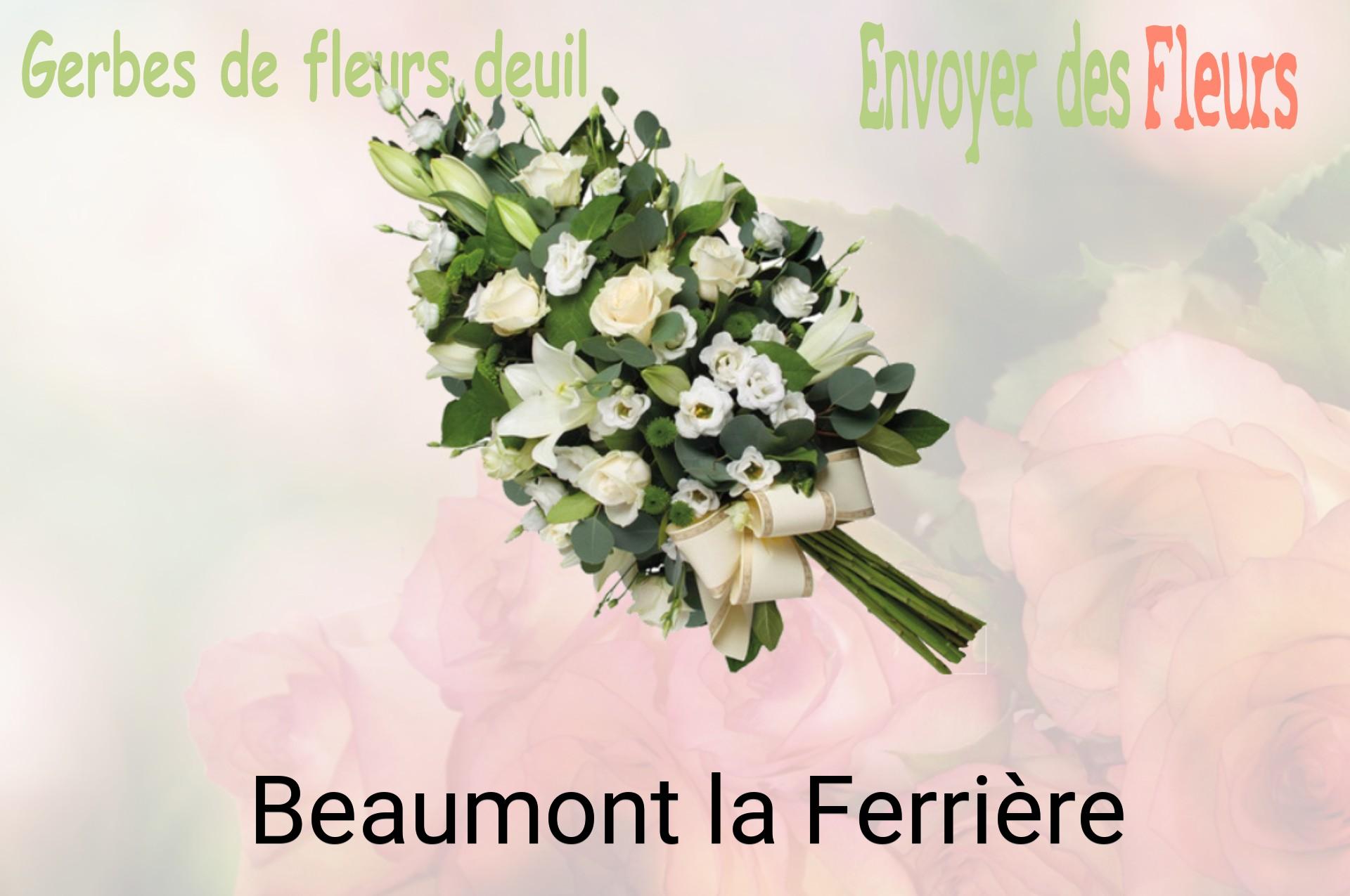 Gerbe de fleurs de deuil livrée à Beaumont-la-Ferrière